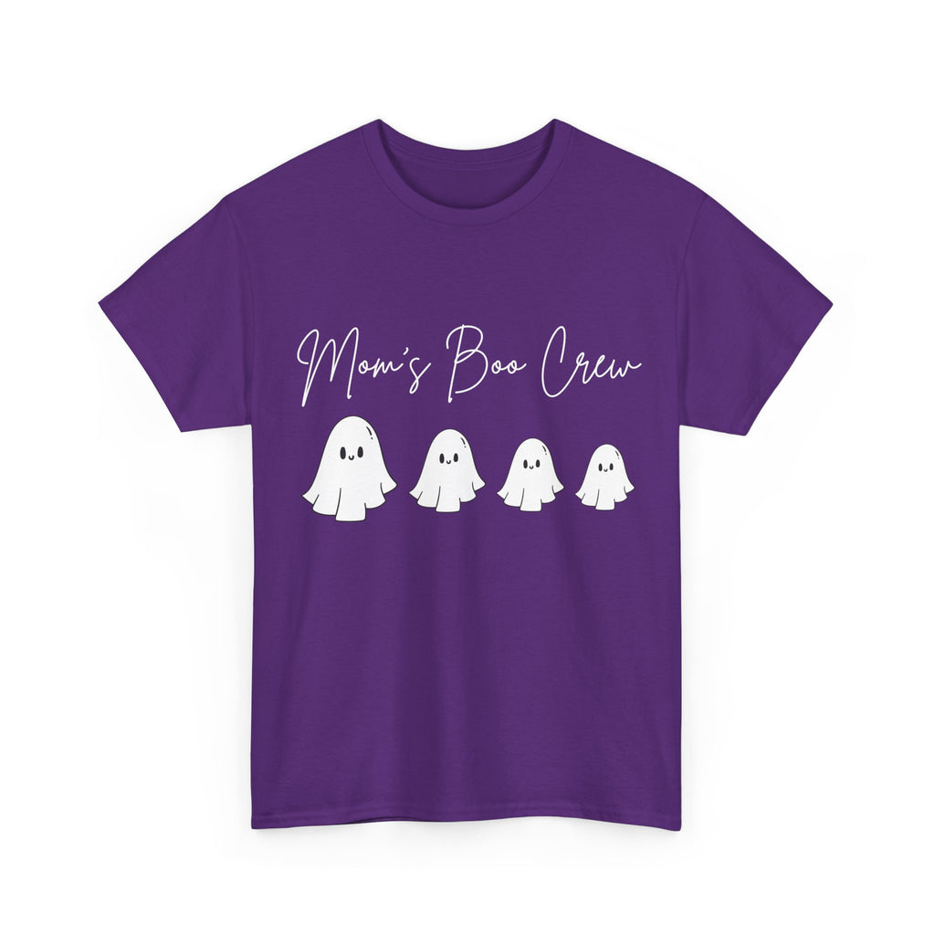 Mom's Boo Crew (4 Boos) Unisex Heavy Cotton Tee