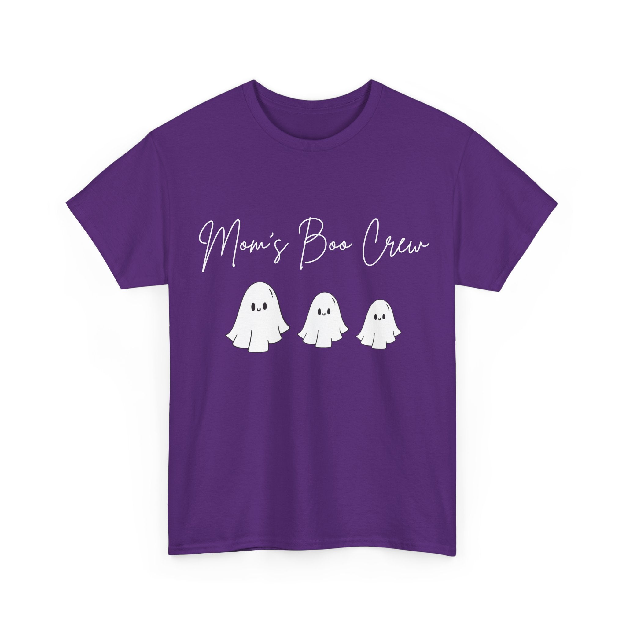 Mom's Boo Crew (3 Boos) Unisex Heavy Cotton Tee