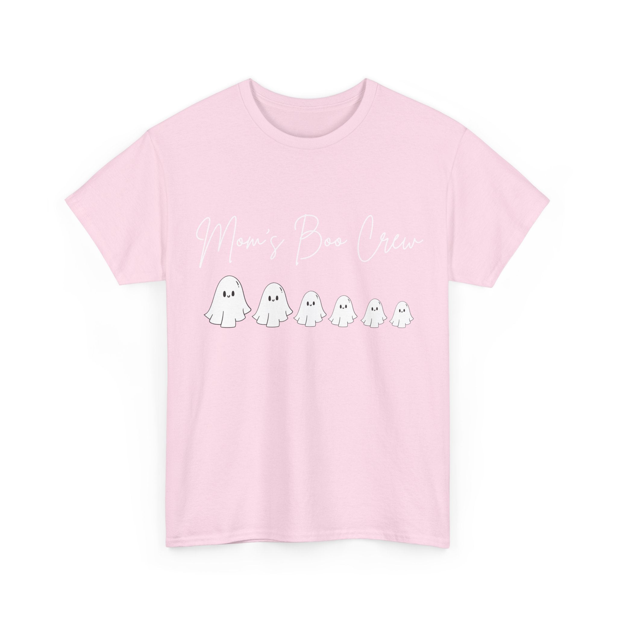 Mom's Boo Crew (6 Boos) Ghost Tee - Unisex Halloween Shirt, Spooky Family T-Shirt, Halloween Costume, Ghost Design, Fall Festivities Apparel