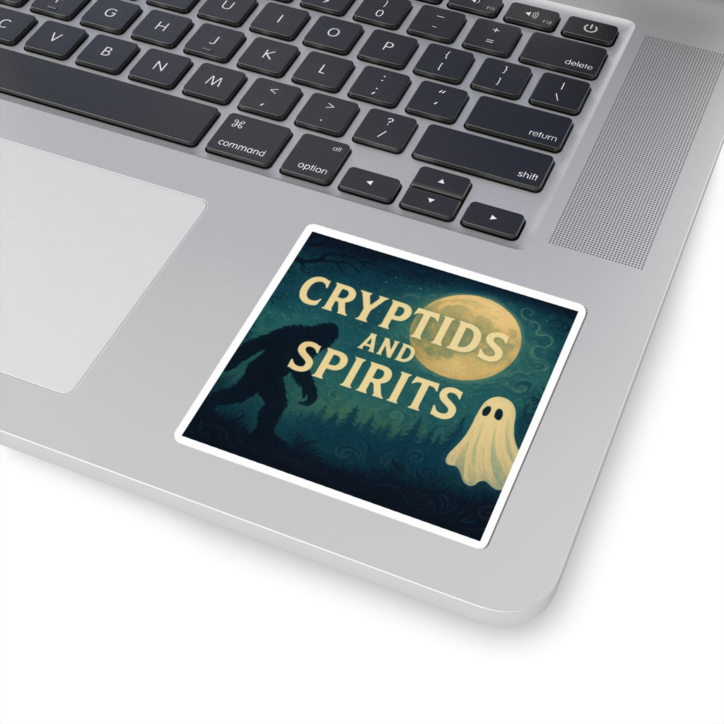 Cryptid & Spirit Kiss-Cut Stickers - Mysterious Vinyl Decals for Your Laptop, Journal, Gift for Halloween, Ghost Lovers, Creepy Decor