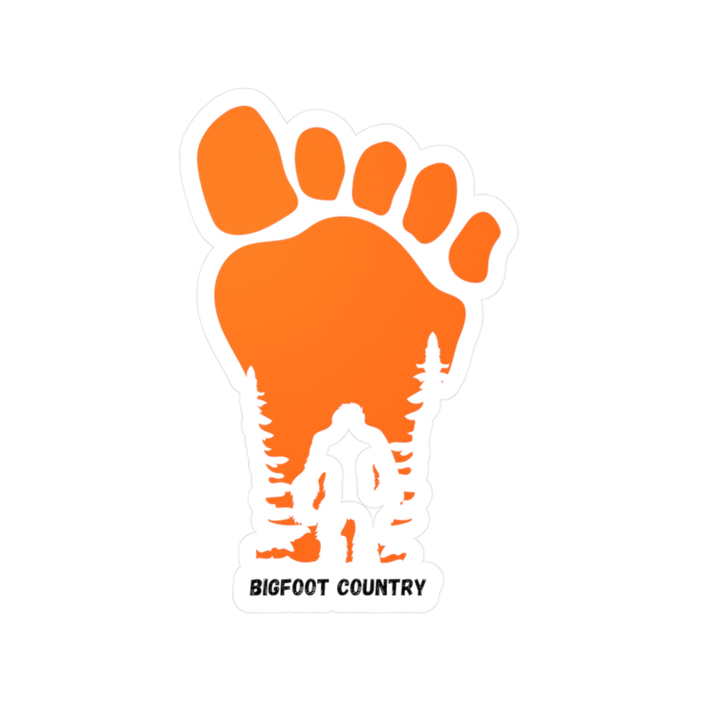 Bigfoot Country Kiss-Cut Vinyl Decals, Outdoor Decor, Nature Lover Stickers, Car Decals, Fun Home Accessories