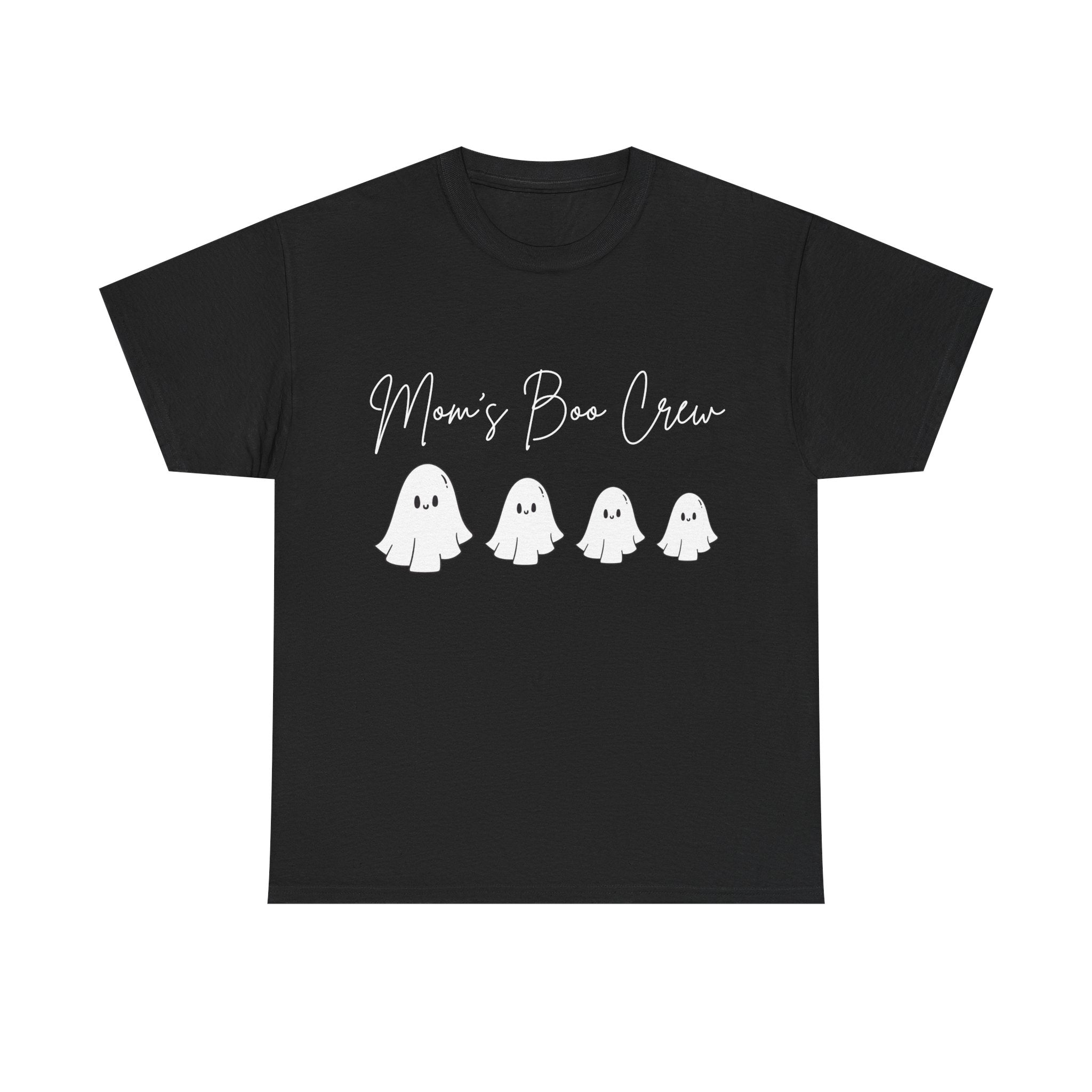 Mom's Boo Crew (4 Boos) Unisex Heavy Cotton Tee