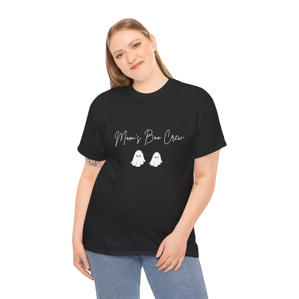 Mom's Boo Crew (2 Boos)Unisex Heavy Cotton Tee