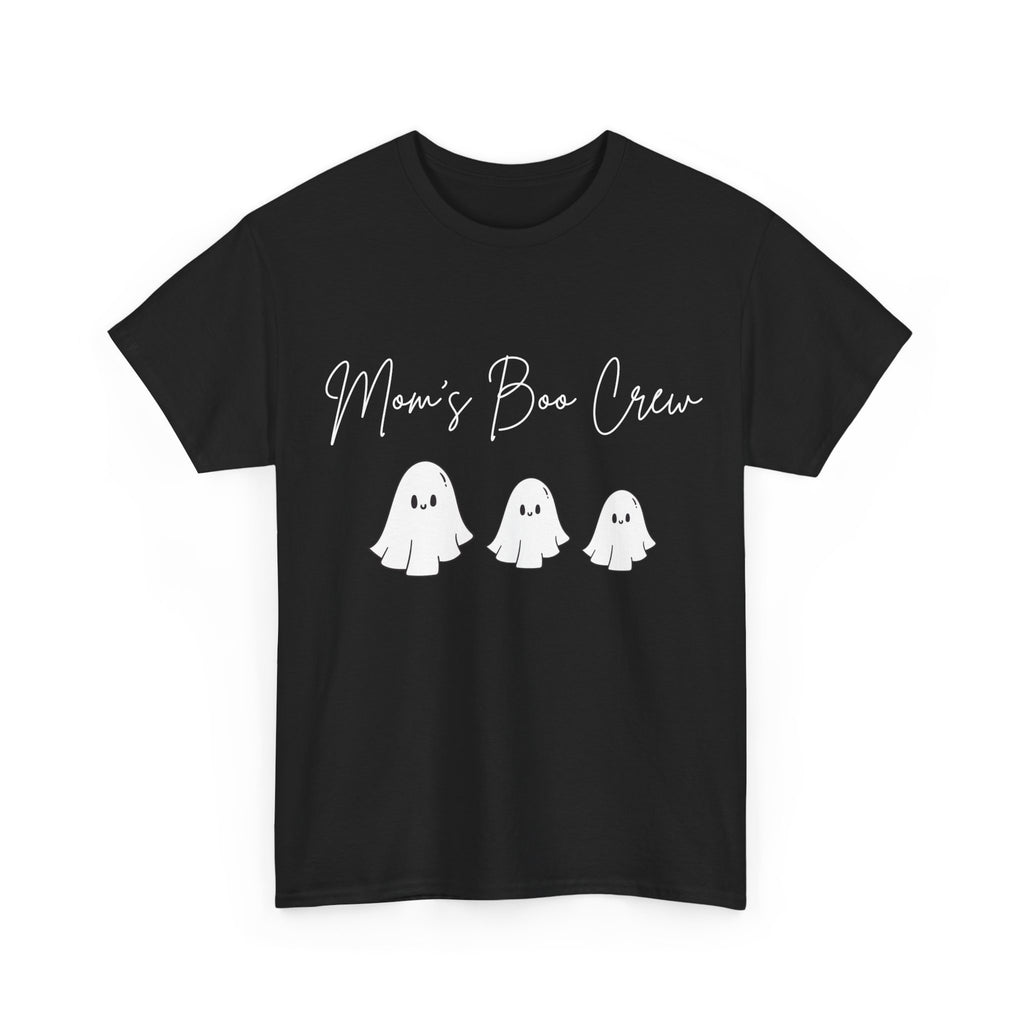 Mom's Boo Crew (3 Boos) Unisex Heavy Cotton Tee