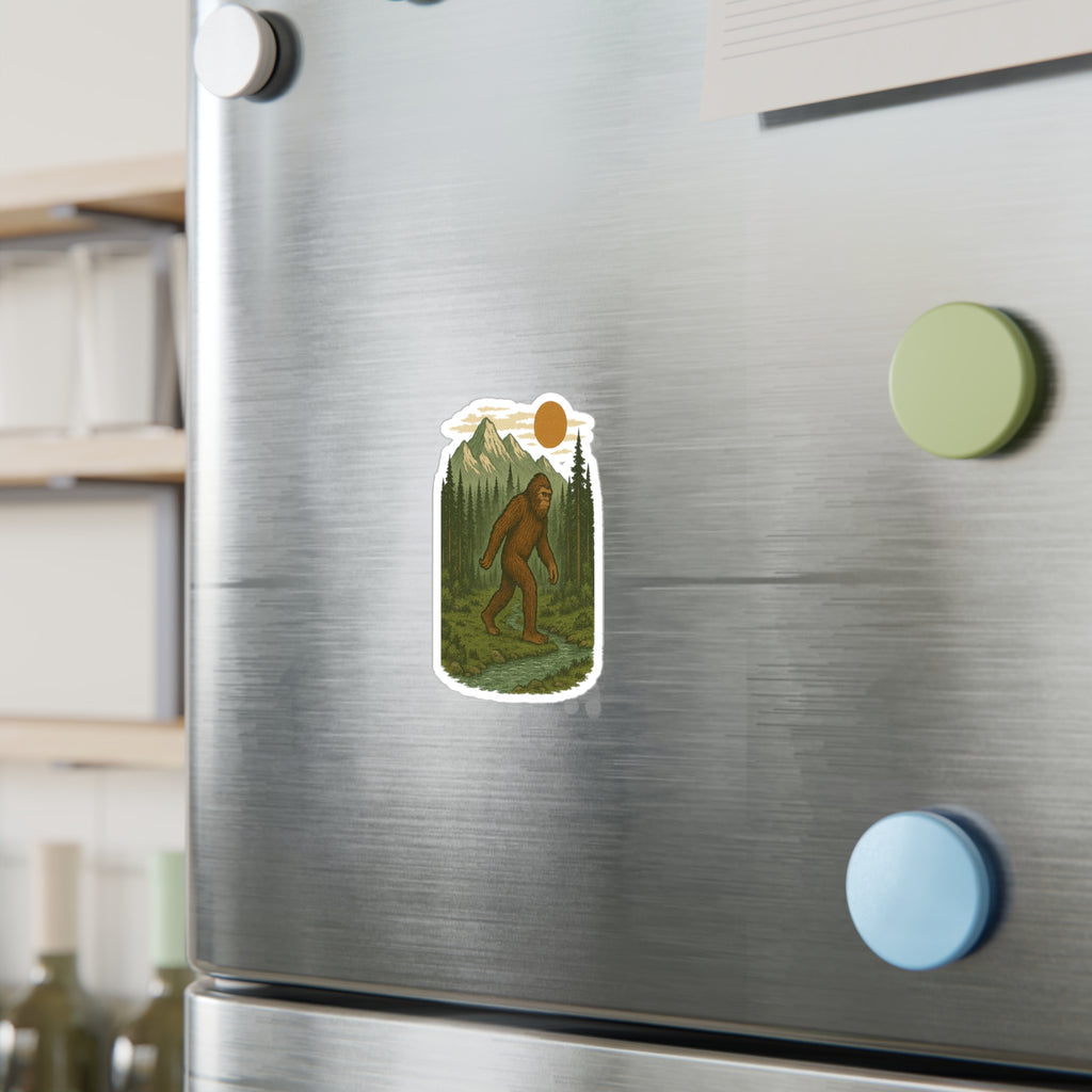 Bigfoot Kiss-Cut Vinyl Decals, Nature Stickers, Outdoor Gifts, Adventure Decor, Unique Wall Art, Wilderness Vibe