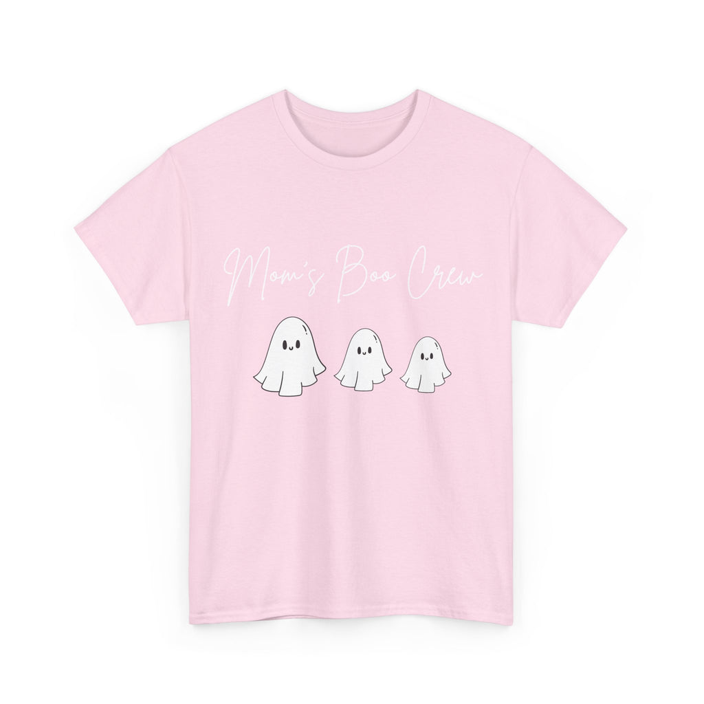 Mom's Boo Crew (3 Boos) Unisex Heavy Cotton Tee