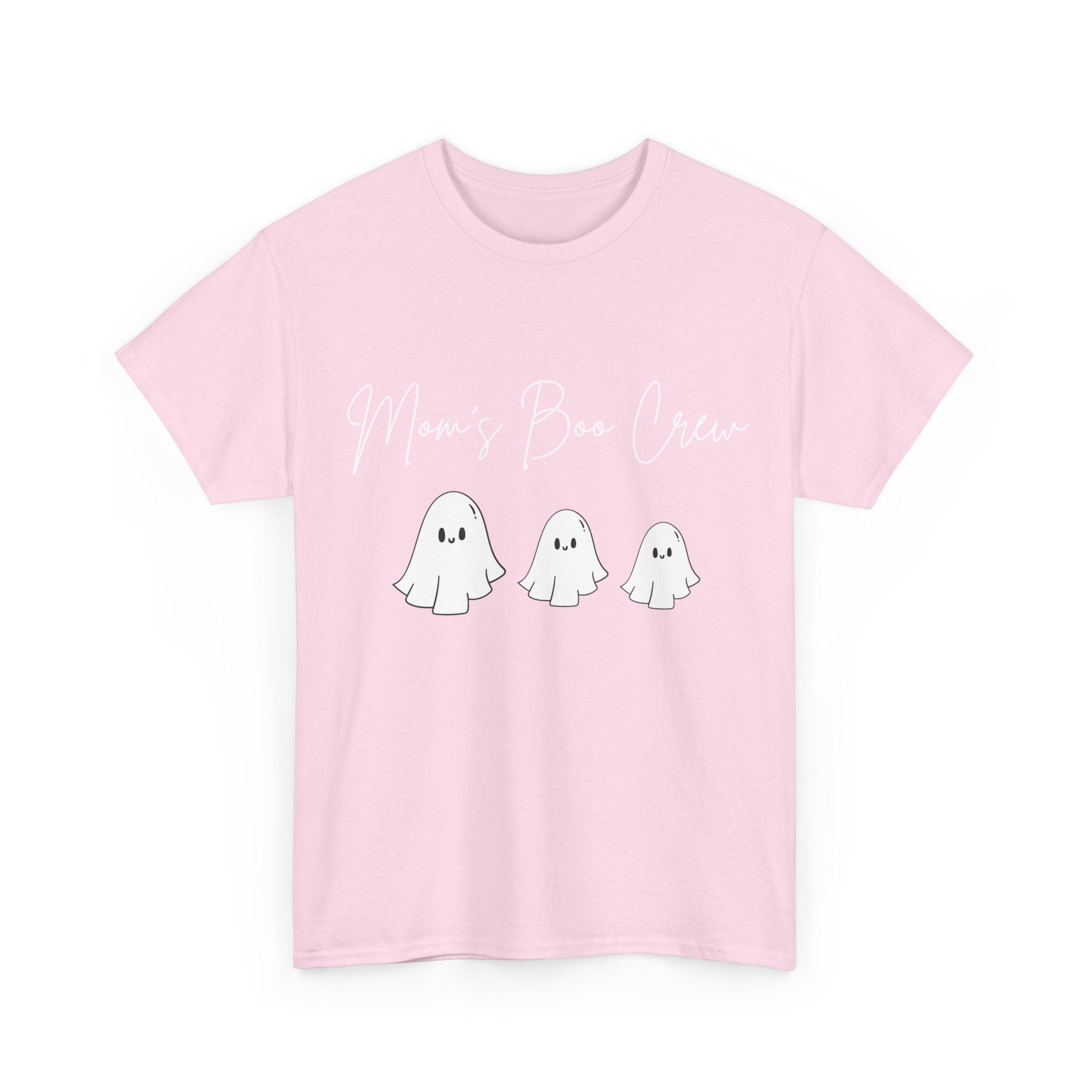 Mom's Boo Crew (3 Boos) Unisex Heavy Cotton Tee